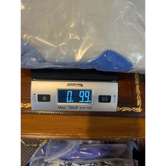 T by TALBOTS French Terry, Blue Ombre Hand Dyed Pullover Top - Size M - Picture 8 of 9